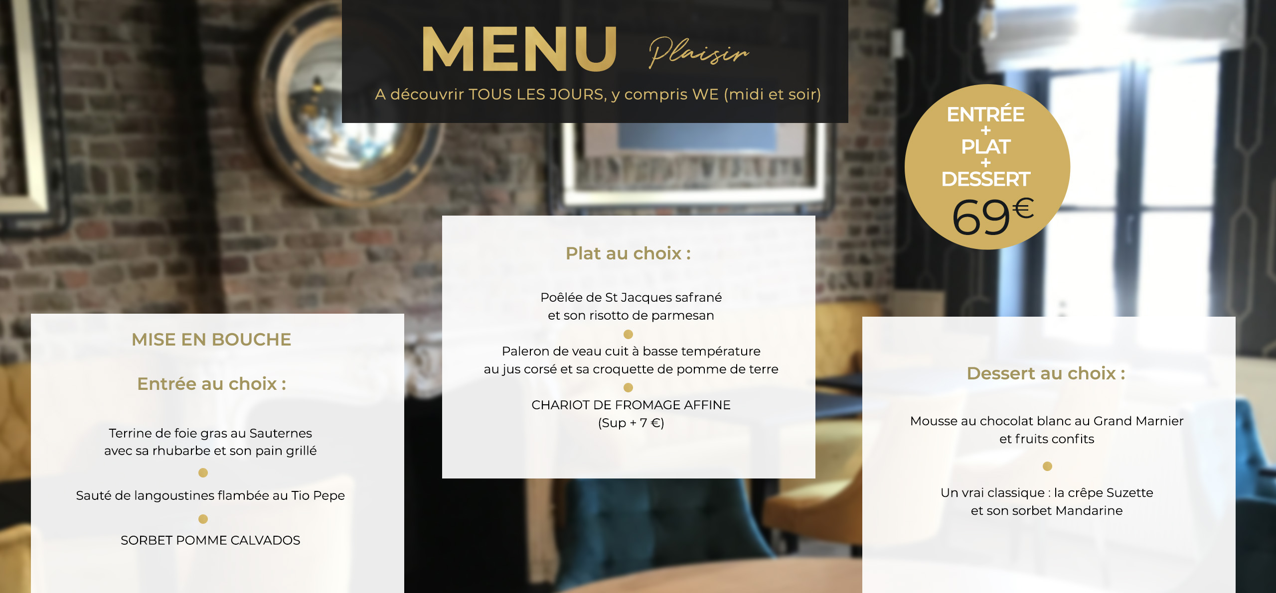 SLIDER MENU PLAISIR
